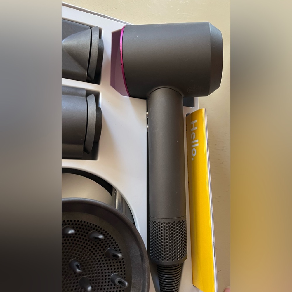 Dyson Supersonic Hair Dryer in Charcoal with Magenta Accents - Picture 4 of 12